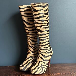 CHRISTIAN LOUBOUTIN VINTAGE PONYHAIR BOOTS SIZE 37
